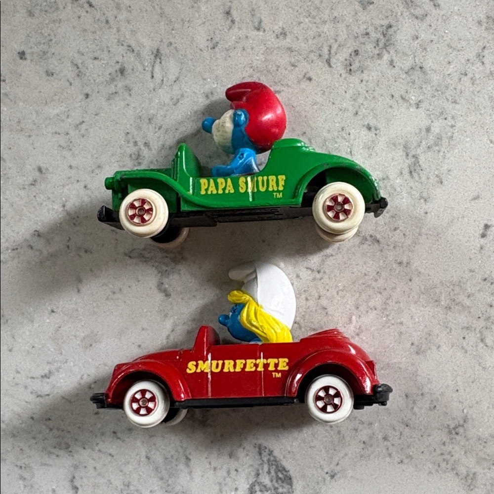 1978-1980’s Lot SMURFS Schleich PEYO figures, Mushroom hut, ERTL cars, teacup - Picture 11 of 16